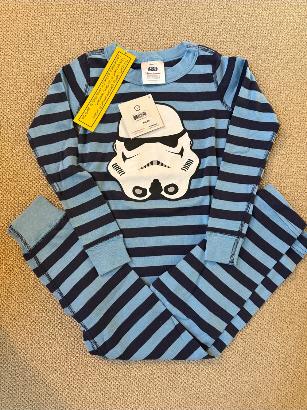NWT Hanna Andersson Star Wars Blue and Navy Striped Stormtrooper Pajama Set